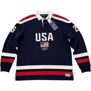 Polo Ralph Lauren Team USA 2026 Olympic Rugby Sweatshirt Mens XL NEW